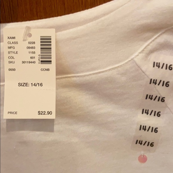 Justice size 14/16 short sleeve shirt NWT - Picture 2 of 3